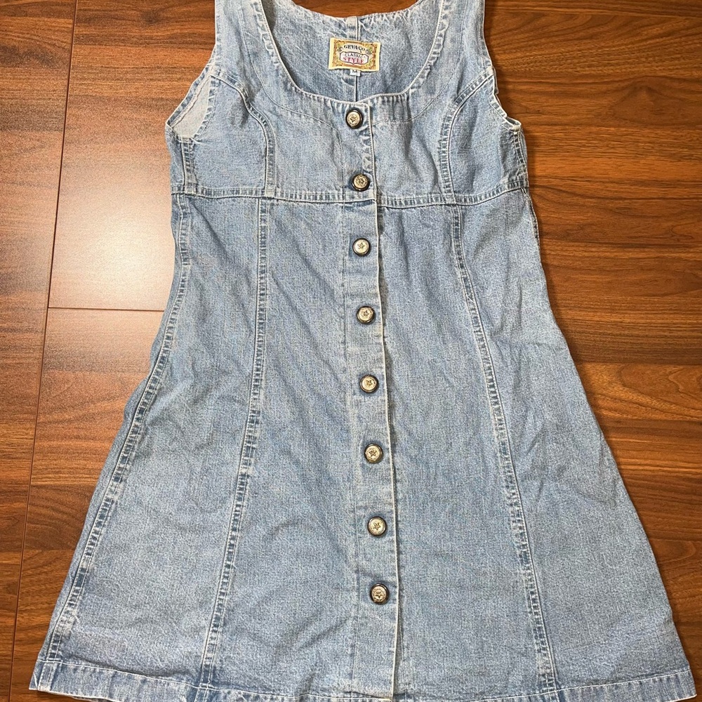 Vintage Geva Co Button Up Denim Dress
